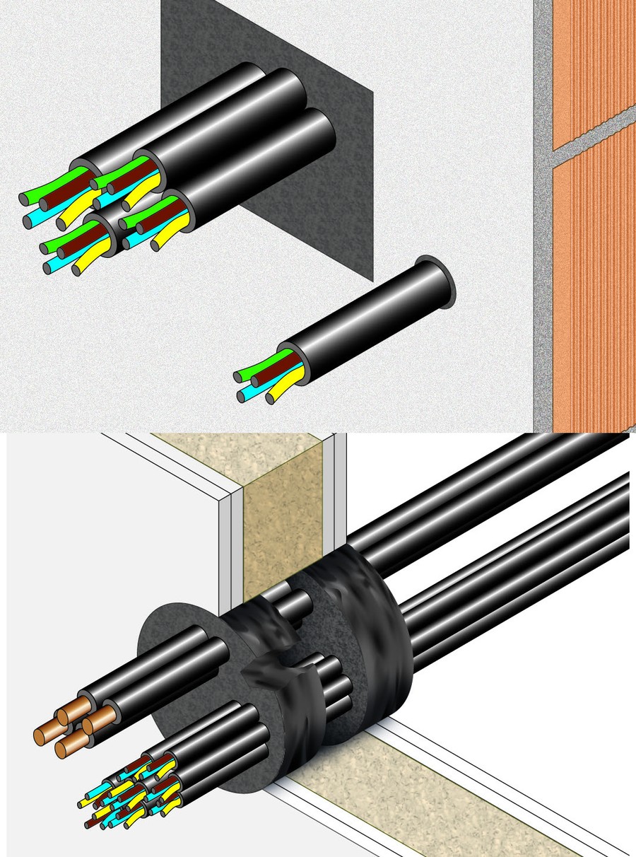 Penetr. Of Single Electrical Cables Or Bundles · EI 120