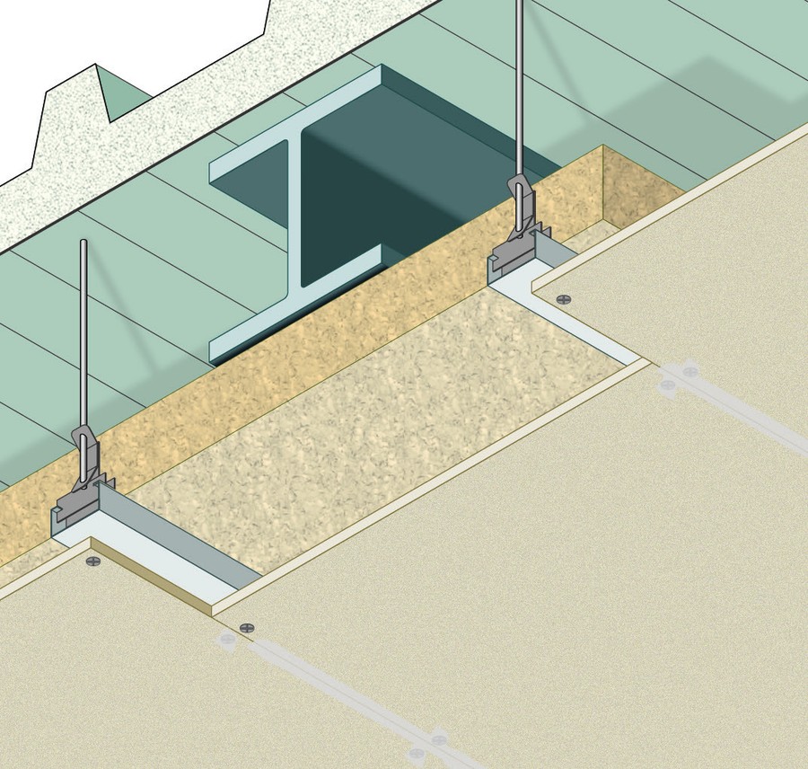 Protection Of Trapezoidal Steel Deck Roof Slab And Steel Beams With Direct-Fixed C·