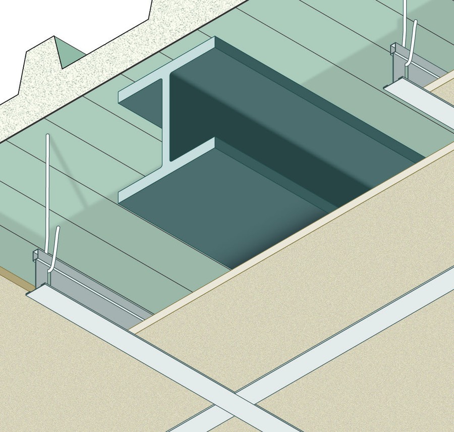 Protection Of Trapezoidal Steel Deck Roof Slab And Steel Beams With Modular Ceilin·
