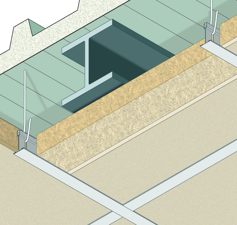 Protection Of Trapezoidal Steel Deck Roof Slab And Steel Beams With Modular Ceilin·
