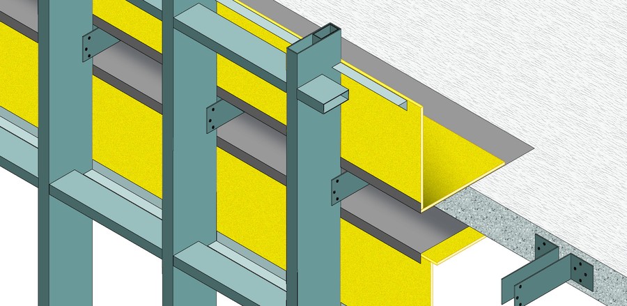 Fascia Di Separazione Orizzontale ·Spandrel· Curtain Walling · E 60